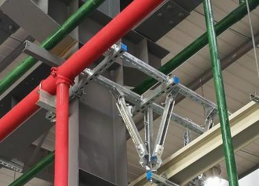 石拐该抗震支架的整体式支吊架结构协调性好